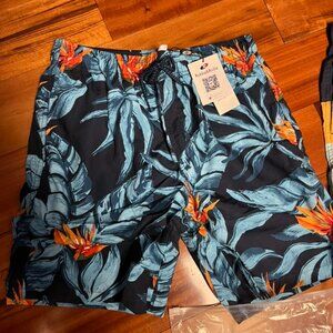 Rokka & Rolla (Target) Men's 8" Swim Trunks (Medium), Tropical Floral design